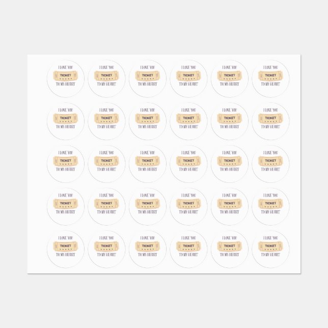 Étiquettes Ticket (Feuille)