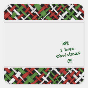 Étiquettes tissés graphiques de toile de jute de