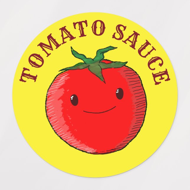 Étiquettes Tomate de carton mignon (Design 1)