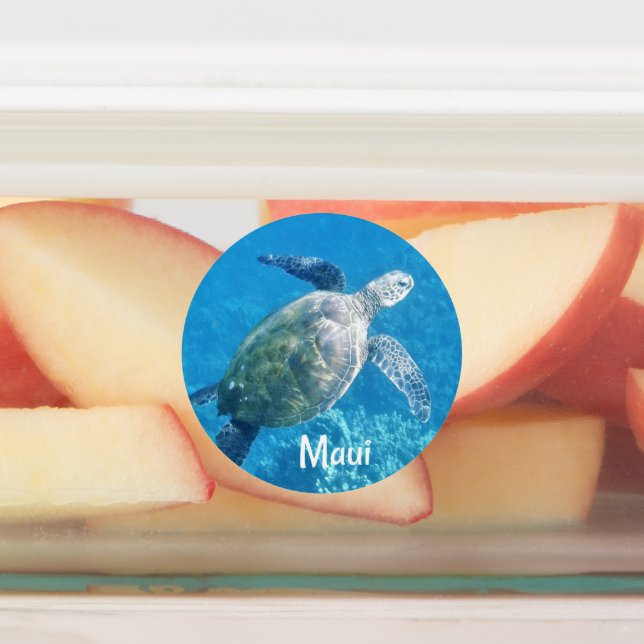 Étiquettes Tortue de mer de Maui (Apposé)