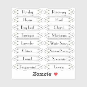 Étiquettes traditionnels français de l'herbe de ja