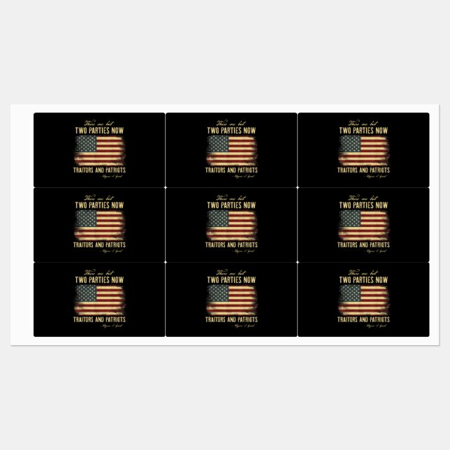 Étiquettes Traitres et Patriotes  (Feuille)