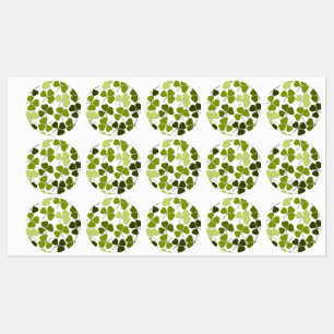 Étiquettes Trèfle vert dans une variété de nuances