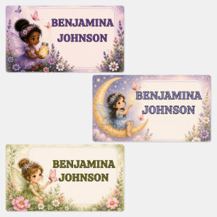 Étiquettes Trois motifs de fées magiques au pastel