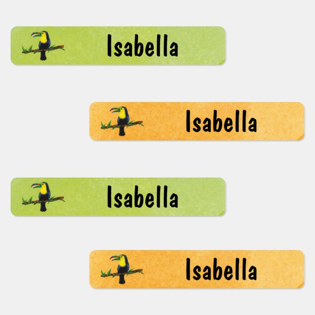 Étiquettes Tucan Vogel Aquarell (Groupe)