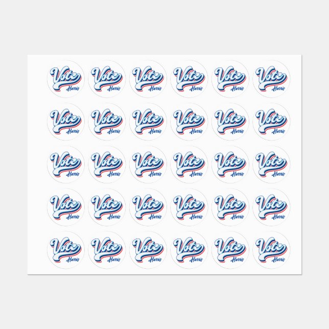 Étiquettes Typographie des élections (Feuille)