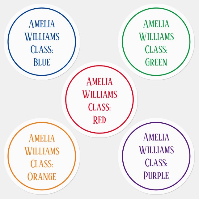 Étiquettes Un Frère Couleur Personnalisé Revient À L'École (Groupe)