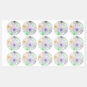 Étiquettes Un simple Motif Web d'Halloween Spider