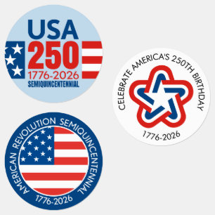 Étiquettes USA 250 - 250e anniversaire de l'Amérique - Étoile