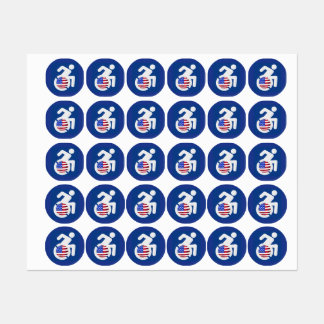 Étiquettes USA Handicapped