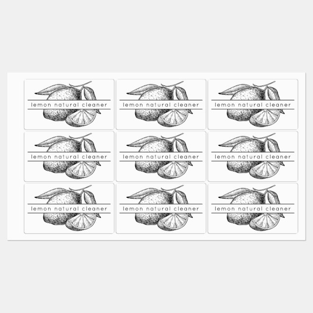 Étiquettes Vaporisateur d'huile essentielle citron étanche (Feuille)