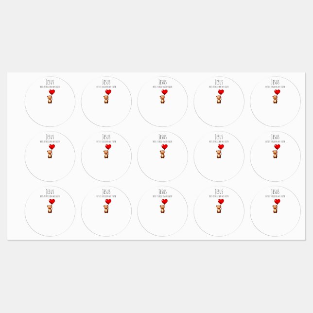 Étiquettes VBS Jesus met un sourire sur ma bouteille d'eau de (Feuille)