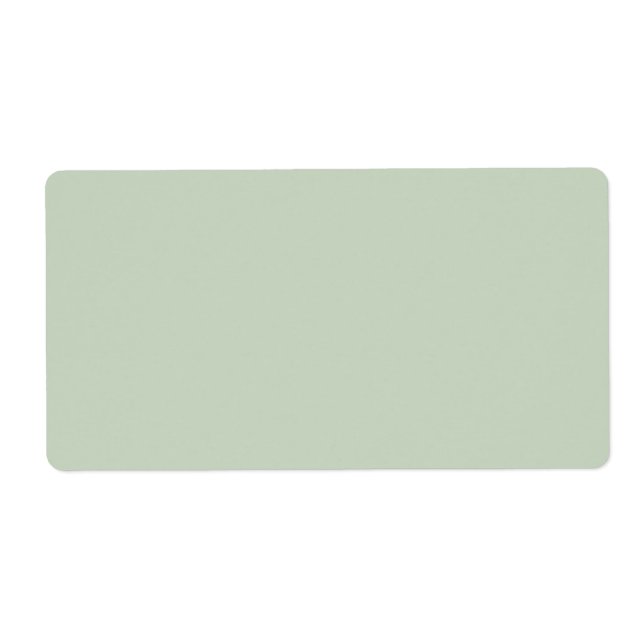 Étiquettes vert sauge clair, couleur uni blanc (Devant)