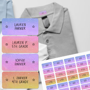 Étiquettes Vêtements avec nom d'étoile codé par couleur à dég