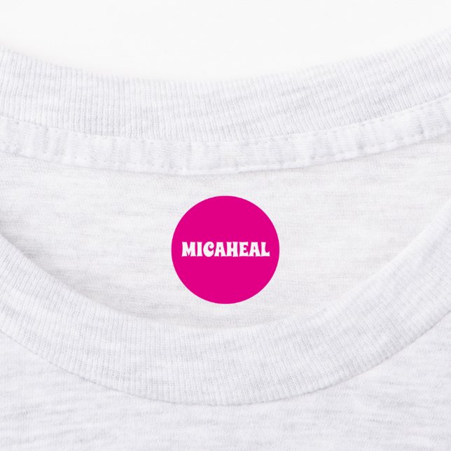 Étiquettes Vêtements avec nom personnalisé (Apposé)