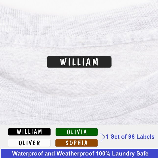 Étiquettes Vêtements de école personnalisés imperméables pour (Waterproof and Weatherproof 100% Laundry Safe Name Labels For Clothes)