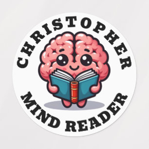 Étiquettes Vêtements de lecteur de l'esprit personnalisé mign