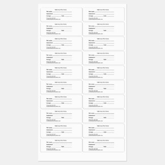 Étiquettes Veterinary Medication Label – Medium & Waterproof