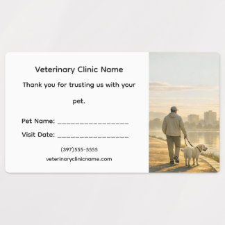 Étiquettes Veterinary Welcome‑Kit Label – Large & Waterproof