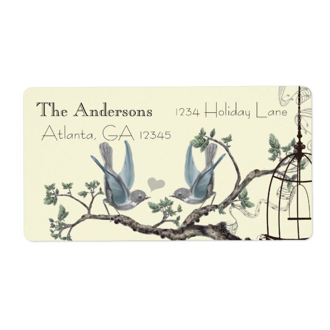 Étiquettes vintages Bluebird (Devant)