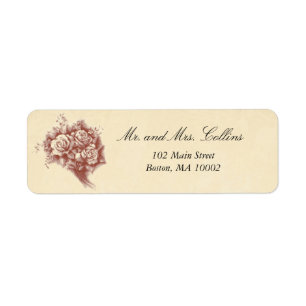 Étiquettes vintages de bouquet