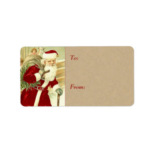 Étiquettes vintages de cadeau de Noël