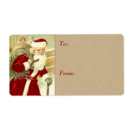 Étiquettes vintages de cadeau de Noël - grandes