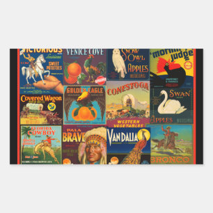 Étiquettes vintages de fruits