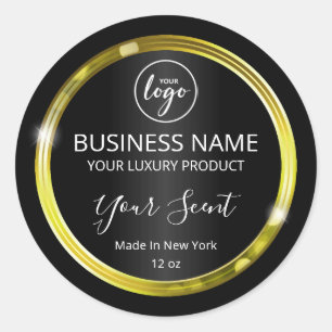 Étiquettes vintages du logo noir et or