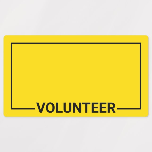 Étiquettes Volontaire jaune vierge (Design 1)