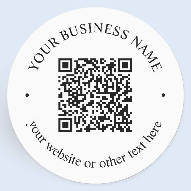 Étiquettes Votre code QR téléchargé plus texte circulaire mod (Créateur téléchargé)