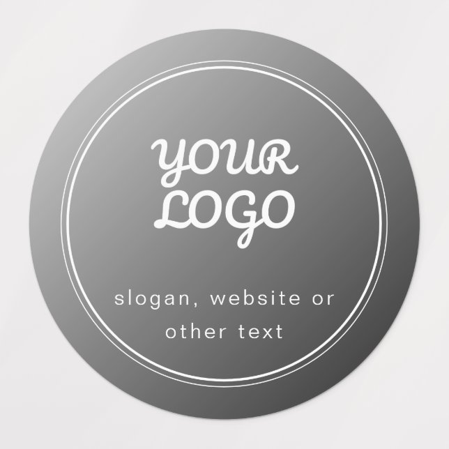 Étiquettes Votre Logo & Élégant Gray imperméable (Design 2)
