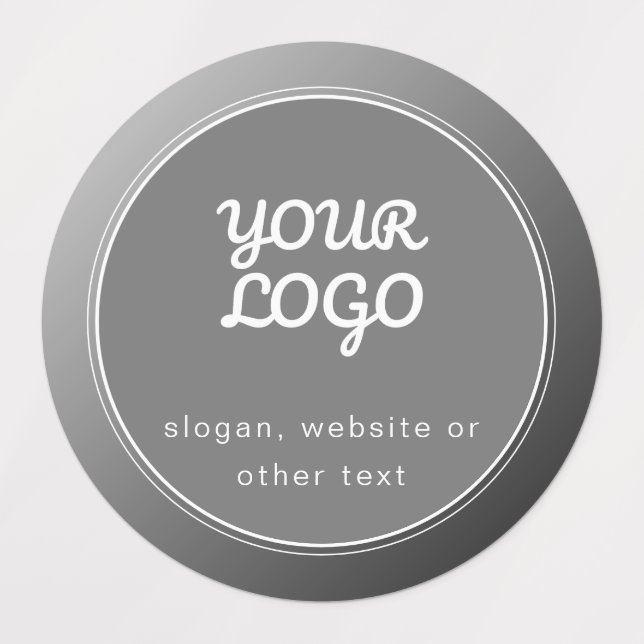 Étiquettes Votre logo & Gray imperméable (Design 3)