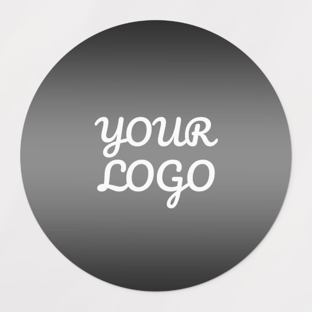 Étiquettes Votre logo & Moderne Simple Ombré | Étanche (Design 1)
