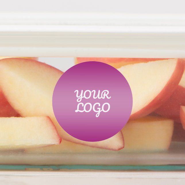 Étiquettes Votre logo & Moderne Simple Ombré | Étanche (Apposé)