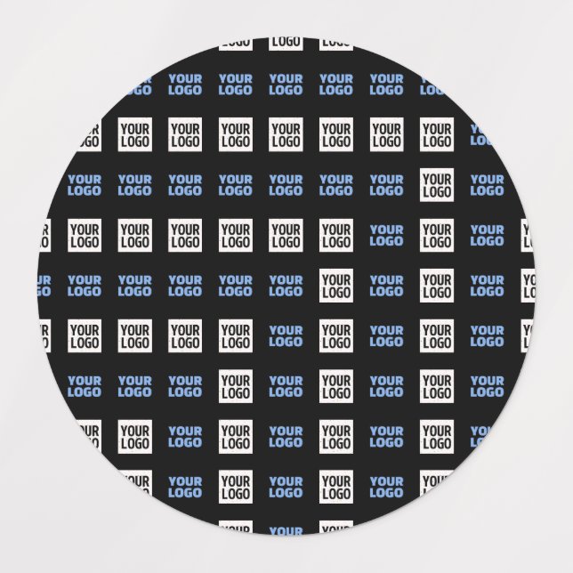 Étiquettes Votre logo ou image téléchargée | Motif géométriqu (Design 1)