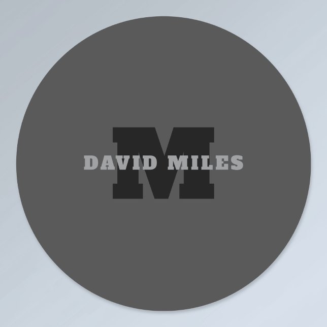 Étiquettes Votre nom ou nom commercial | Masculine moderne Gr (Créateur téléchargé)