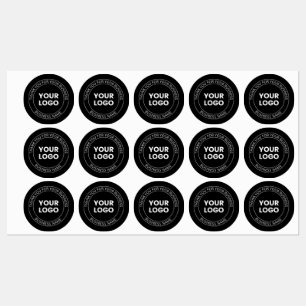 Étiquettes Votre propre logo et message modifiable Merci