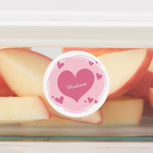 Étiquettes Votre(s) nom(s) dans un coeur (Apposé)