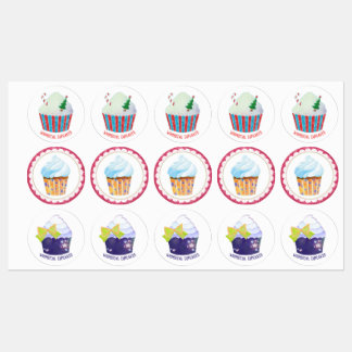 Étiquettes Whimsical Cupcakes Business Product