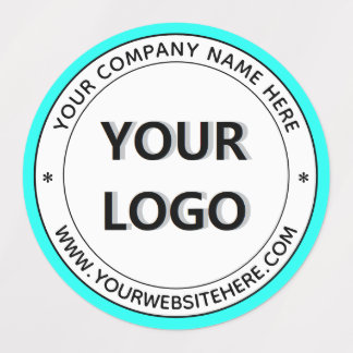 Étiquettes Your Company Logo and Text Branded Labels Example