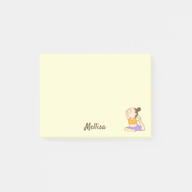 Étirements de yoga pour enfants DIY Post-it Notes  (Devant)