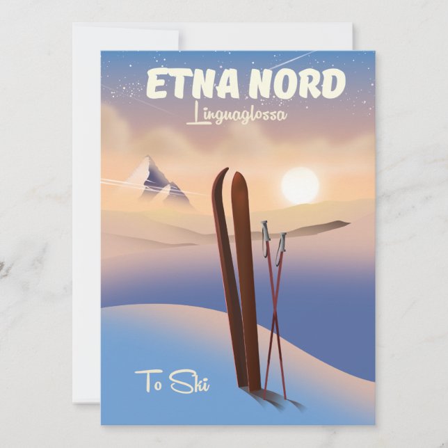 Etna Nord Linguaglossa Affiche de ski (Devant)
