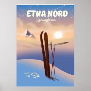 Etna Nord Linguaglossa Affiche de ski