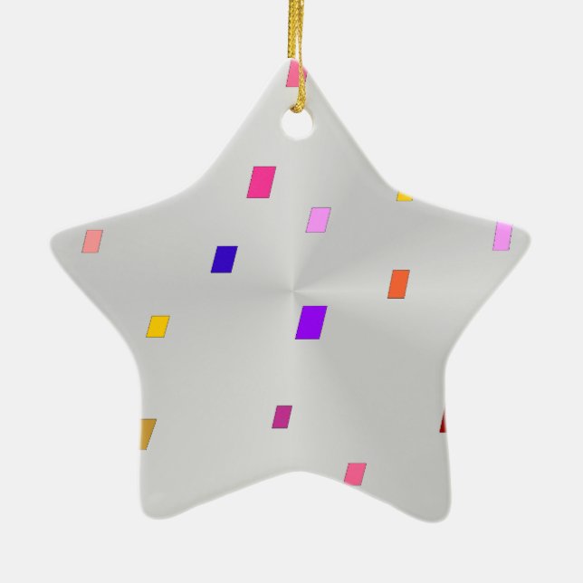 Étoile blanche brillante > Ornements de Noël à mot (Dos)