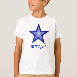 Étoile bleu-foncé "ÉTOILE !" badine le T-shirt