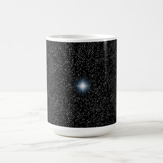 Étoile Brillante Étoiles Argentées sur des Tasses  (Centre)