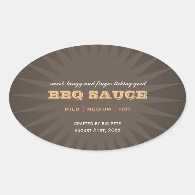 Étoile brune occidentale éclat cuisine autocollant (Devant)