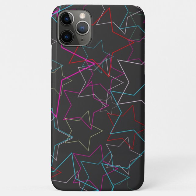 Étoile colorée Motif Barley Là coque iphone (Dos)
