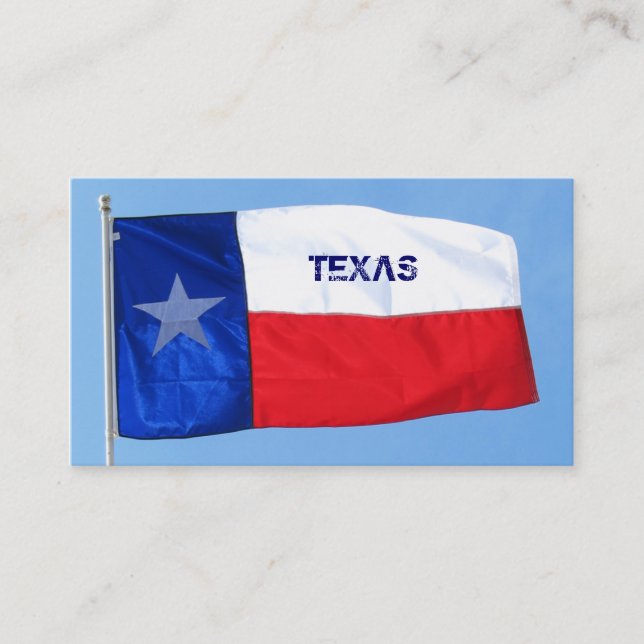 Étoile de carte de visite de drapeau du Texas (Devant)
